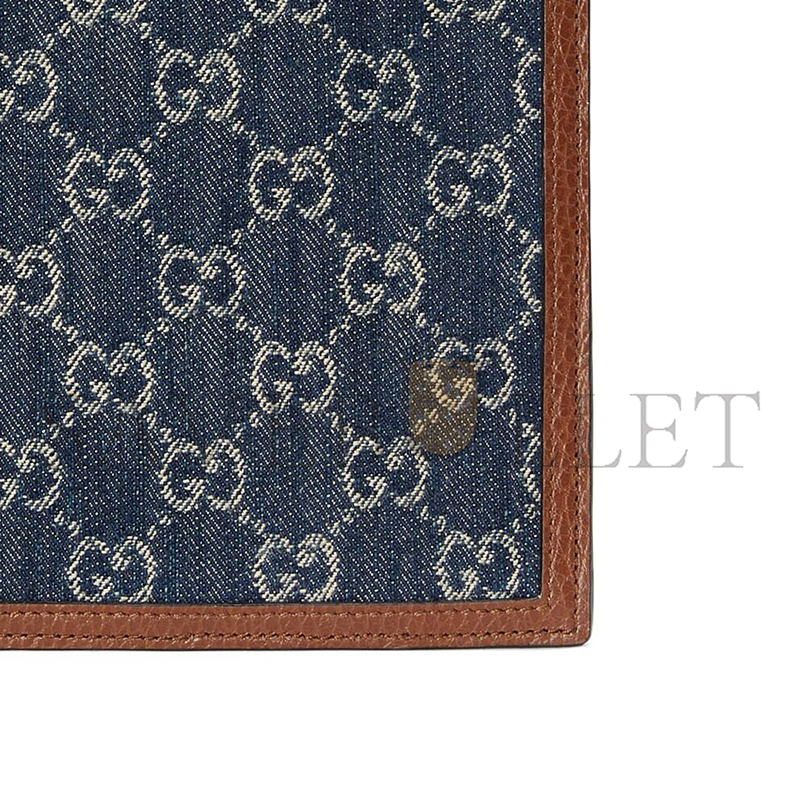 GUCCI GG DENIM POUCH 672953 2KQGT 8375 (30.5*21*1.5cm)